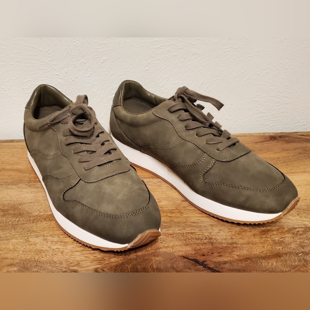 Nordstrom Rack Mens RKJAX Olive Lace Up Low Top Sneaker Shoes Size 10.5 M NWT